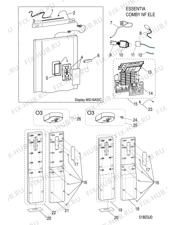 Взрыв-схема холодильника Hotpoint FFUG2013PO3 (F082293) - Схема узла