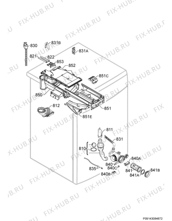 Схема №2 L647EXFL с изображением Модуль (плата) для стиральной машины Aeg 973914903232010