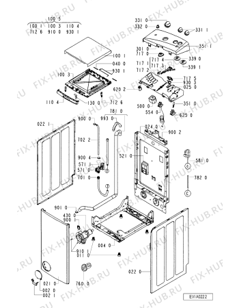 Схема №2 AWV 808/2 с изображением Декоративная панель для стиральной машины Whirlpool 481245213342