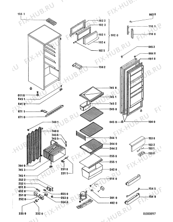 Схема №1 ARL 110/1 ARL 110/01 с изображением Контейнер для холодильной камеры Whirlpool 481941849511