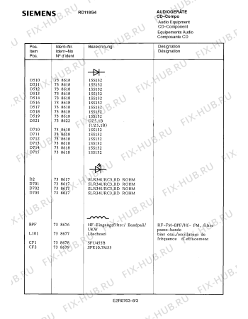 Схема №4 RD118G4 с изображением Кнопка для аудиоаппаратуры Siemens 00738743