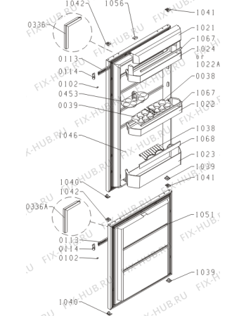 Взрыв-схема холодильника Gorenje RCI4181BW (347460, HZI2927F) - Схема узла 02