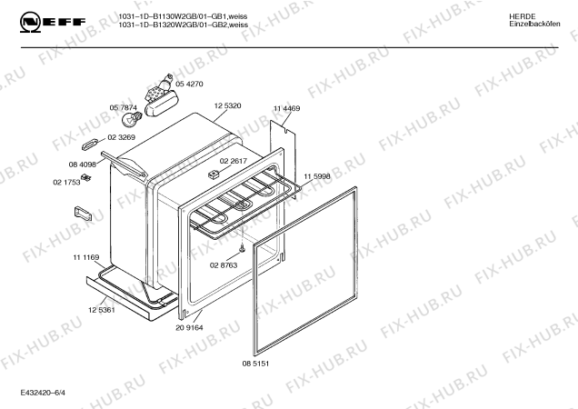 Схема №2 B1140W1FF 1015 с изображением Панель для электропечи Bosch 00285876