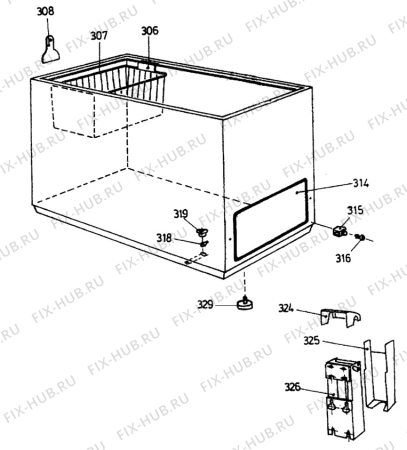 Взрыв-схема холодильника Unknown BS269-2 - Схема узла C30 Cabinet/interior B