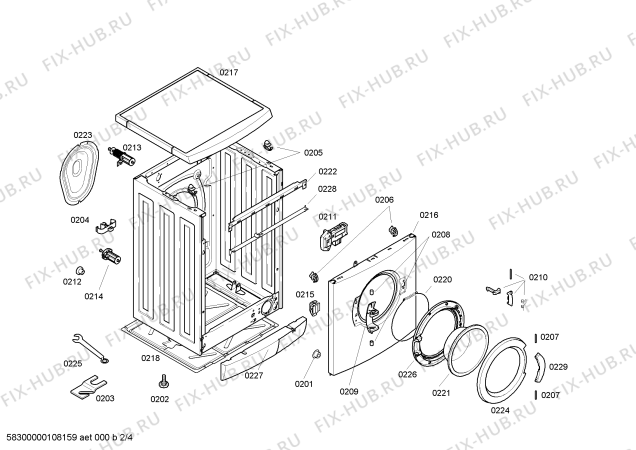 Схема №2 WXLM1260GB XLM1200 с изображением Панель управления для стиралки Siemens 00443867