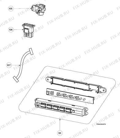 Взрыв-схема вытяжки Zanussi ZHC4284X - Схема узла Section 2