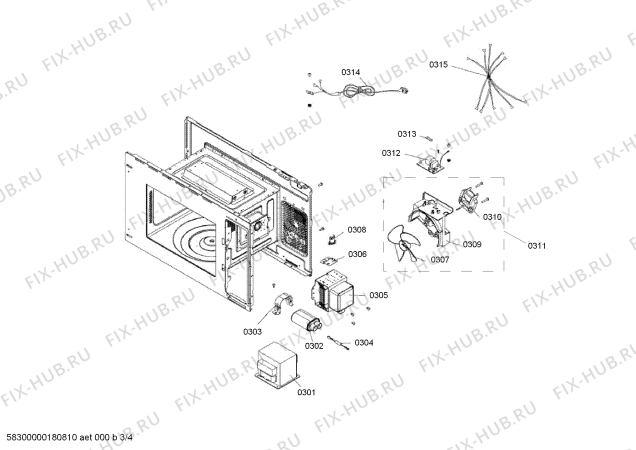 Схема №2 3WG365NIM с изображением Дверь для микроволновой печи Bosch 00771736