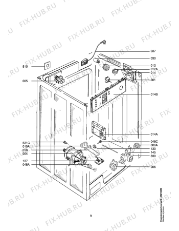 Взрыв-схема стиральной машины Aeg LAVDERBYLINE - Схема узла Electrical equipment 268