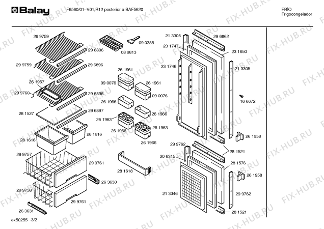Схема №2 F6560 с изображением Декоративная планка для холодильной камеры Bosch 00299855