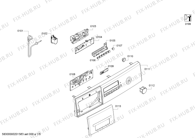 Схема №4 WAB28280 с изображением Ручка для стиралки Bosch 00633475