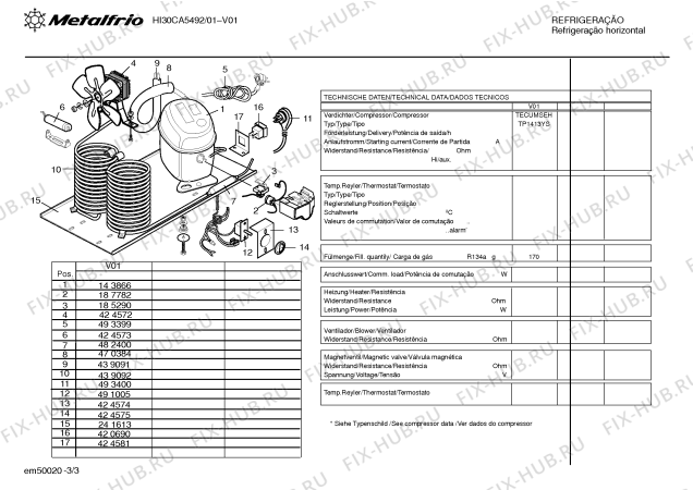 Схема №1 HI40CA5492 CONSERVADORA HORIZONTAL с изображением Термометер для холодильника Bosch 00424564