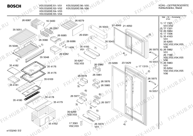 Схема №1 KSU3320IE с изображением Крышка для холодильной камеры Bosch 00355048