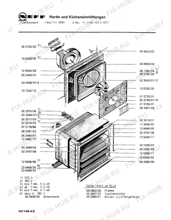 Схема №2 195303035 1194.11HSK с изображением Переключатель для плиты (духовки) Bosch 00023851