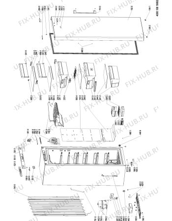 Схема №1 WVE26552 NFX с изображением Крышечка для холодильника Whirlpool 481010676921