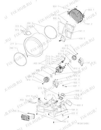 Схема №2 AZB 9681 с изображением Декоративная панель для стиральной машины Whirlpool 481010436458