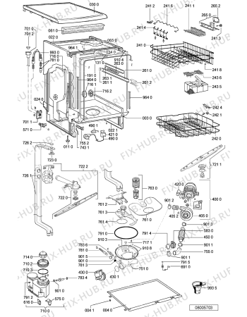 Схема №1 C 869 с изображением Обшивка для посудомоечной машины Whirlpool 481245373447