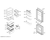 Схема №1 4KF76P62 с изображением Дверь морозильной камеры для холодильной камеры Bosch 00681184