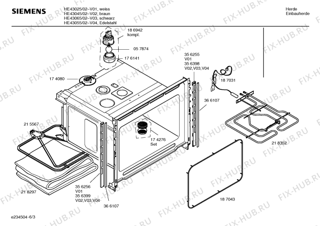 Схема №5 HE43065 с изображением Инструкция по эксплуатации для духового шкафа Siemens 00584123