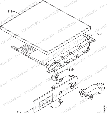 Взрыв-схема стиральной машины Zanussi FL1081 - Схема узла Command panel 037