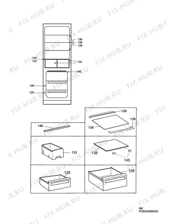 Взрыв-схема холодильника Electrolux EN3300AHW - Схема узла C10 Interior