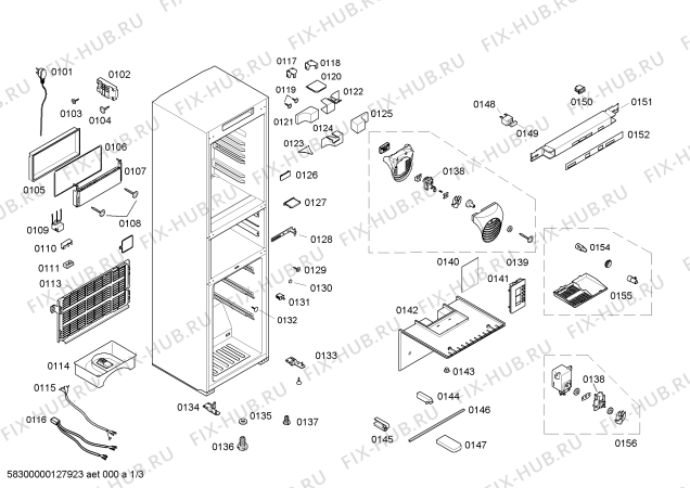 Схема №1 KK22F58TI с изображением Сетевой модуль для холодильника Siemens 00667491