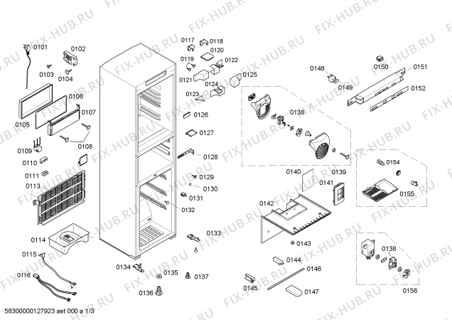 Схема №1 KK28F57TI с изображением Переключатель для холодильника Siemens 00176337