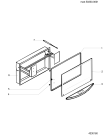 Схема №1 PMV1IXHA (F048671) с изображением Дверь (стекло) духовки для духового шкафа Indesit C00259378
