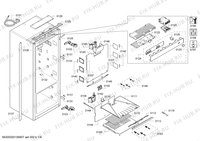 Схема №2 RC249203 Gaggenau с изображением Внешняя дверь для холодильника Bosch 00711235