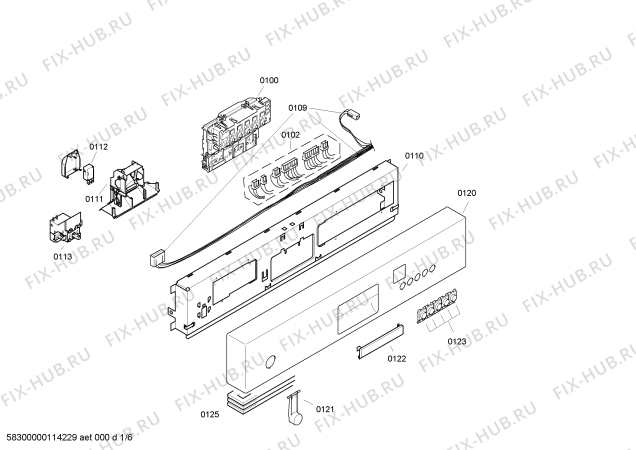 Схема №3 S44M46W4EU с изображением Замок для посудомойки Bosch 00603198