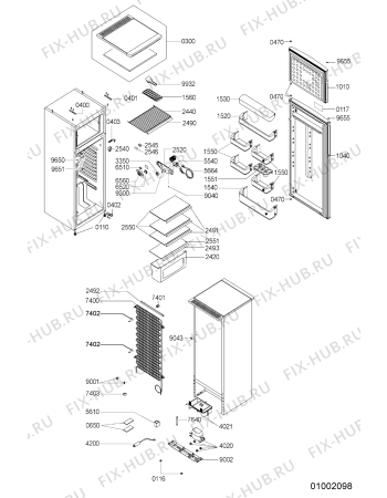 Схема №1 ARC2210WH (F090334) с изображением Инструкция по эксплуатации для холодильника Indesit C00346049