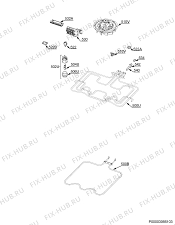 Взрыв-схема плиты (духовки) Aeg EE1003001M - Схема узла Electrical equipment
