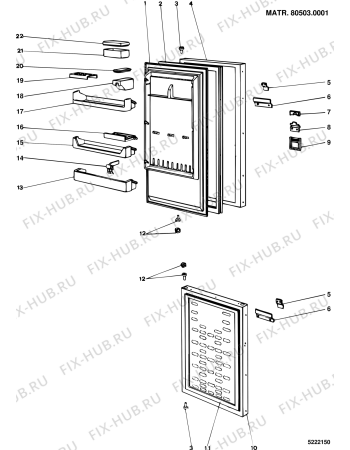 Взрыв-схема холодильника Ariston KRF300UK (F000795) - Схема узла