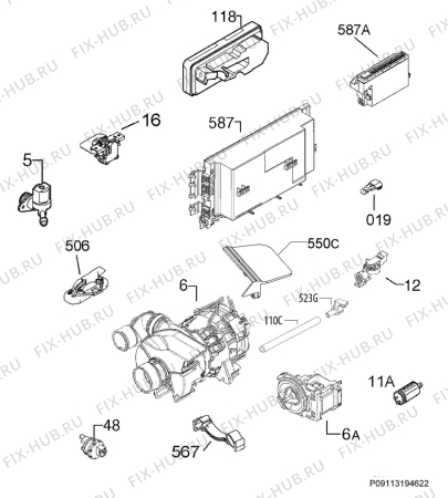 Взрыв-схема посудомоечной машины Ikea SKINANDE 30305325 - Схема узла Electrical equipment 268