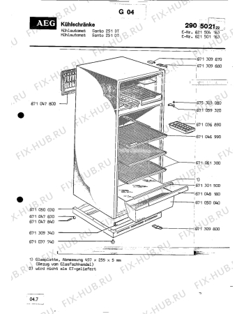 Взрыв-схема холодильника Aeg SANTO 251 DT - Схема узла Section1