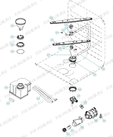 Взрыв-схема посудомоечной машины Gorenje ZDE 86 BCWAII   -FI (900001302, DW20.4) - Схема узла 05