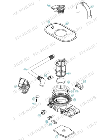 Взрыв-схема посудомоечной машины Cylinda DM830 FI Avh SE   -Titanium (401739, DW90.2) - Схема узла 04