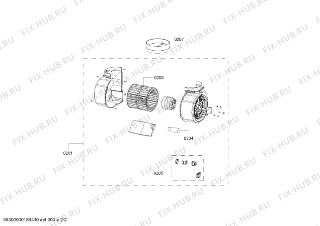 Схема №2 HUI50351UC с изображением Фильтр для электровытяжки Bosch 11009757