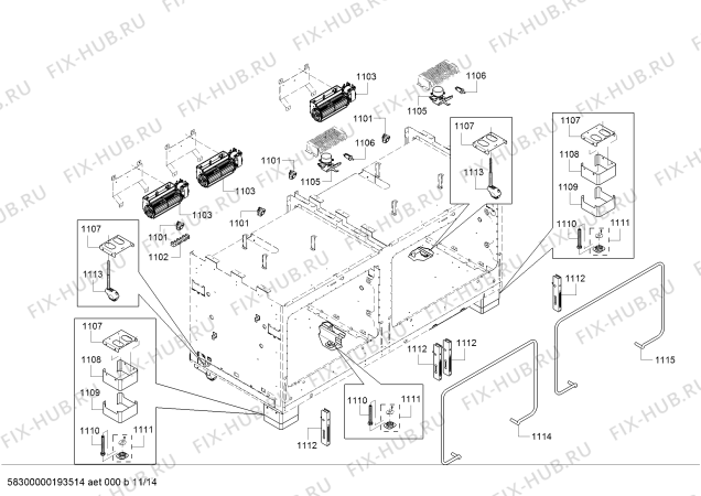 Схема №6 PRD606REG Thermador с изображением Кабель для плиты (духовки) Bosch 12012942