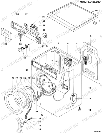 Схема №2 ECL50 (F007150) с изображением Блок управления для стиралки Indesit C00043762