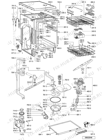 Схема №2 ADP 7562 WH с изображением Панель для посудомоечной машины Whirlpool 481245371618