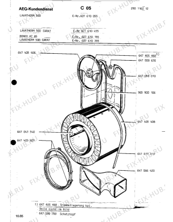 Взрыв-схема стиральной машины Aeg LTH500 - Схема узла Section2