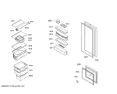 Схема №1 K8514X6FF с изображением Дверь для холодильной камеры Bosch 00244172