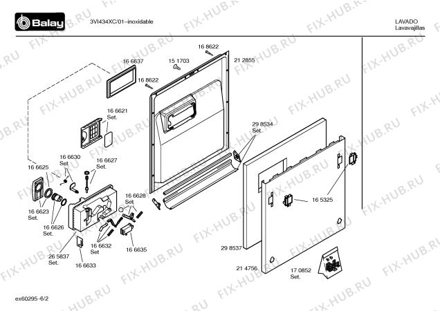 Схема №3 3VI434XC VI434 с изображением Контактная пленка для посудомоечной машины Bosch 00492030