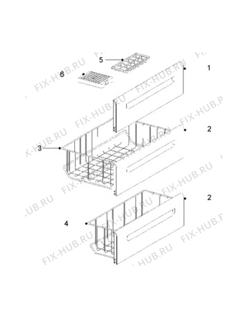 Взрыв-схема холодильника Quelle QF3E-3C - Схема узла Furniture