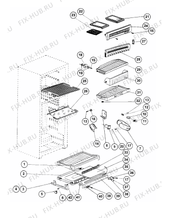 Взрыв-схема холодильника STINOL 104QLZ (F025552) - Схема узла