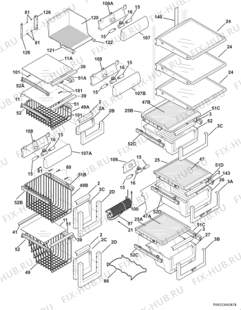 Взрыв-схема холодильника Aeg Electrolux S85628SK14 - Схема узла Housing, inner