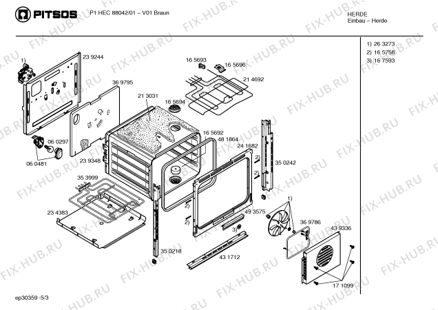 Схема №4 P1HEC88040 с изображением Переключатель для духового шкафа Bosch 00418261