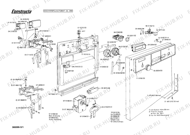 Схема №2 CG2000 с изображением Переключатель для посудомоечной машины Bosch 00050034