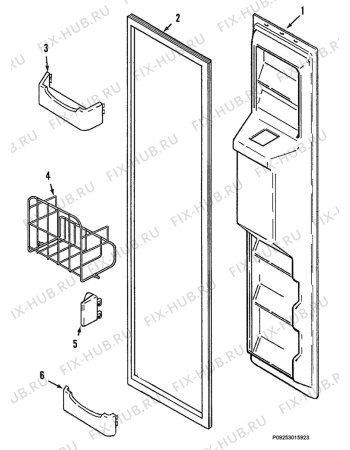 Взрыв-схема холодильника Electrolux GC2228GEH9 - Схема узла Left Door