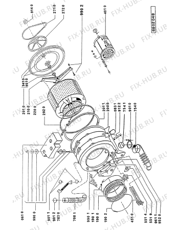 Схема №1 AWL 367/1 с изображением Фиксатор для стиралки Whirlpool 481940118384